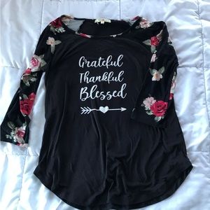 Wishful park size medium “Grateful Thankful Blessed” baseball stretch F